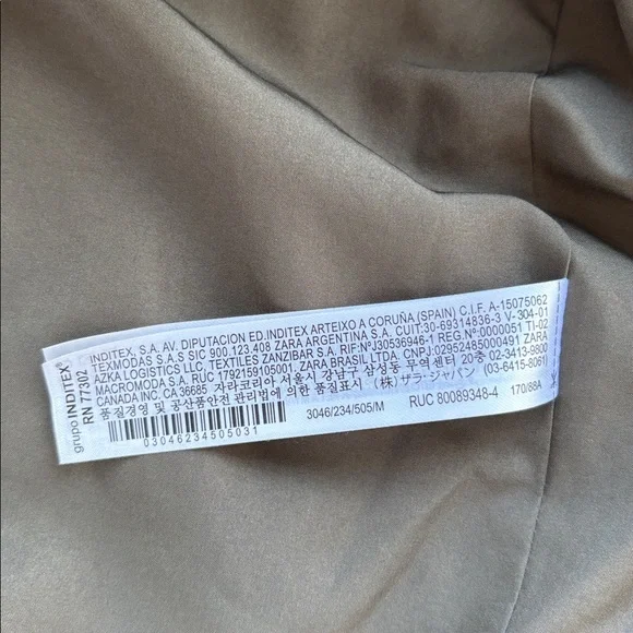 Zara Khaki lightweight Puffer Vest with Hood medium size - Picture 6 of 7